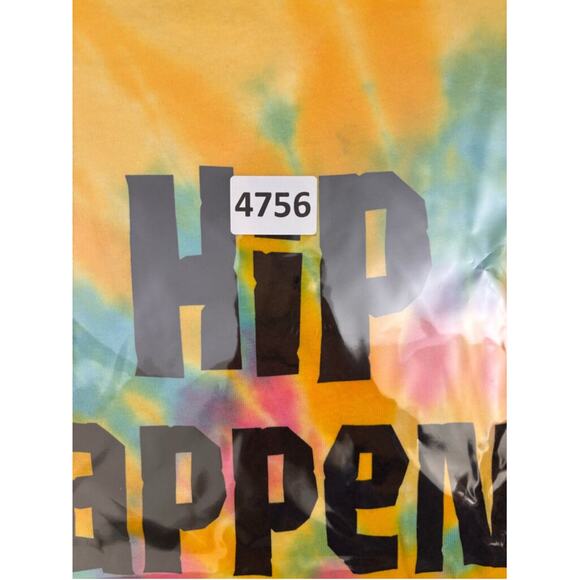 Men's Colortone Hip HAPPENS T-shirt XL Yellow Multi-color Tie Dye - Picture 12 of 12